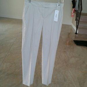 AKRIS PUNTO White pants with thin stripes